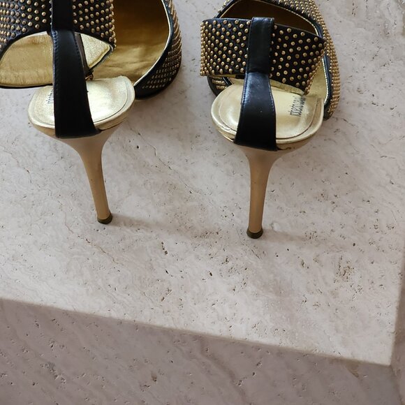 Vintage Roberto Cavalli Studded Ankle Strap heels sz 39 - Picture 5 of 11